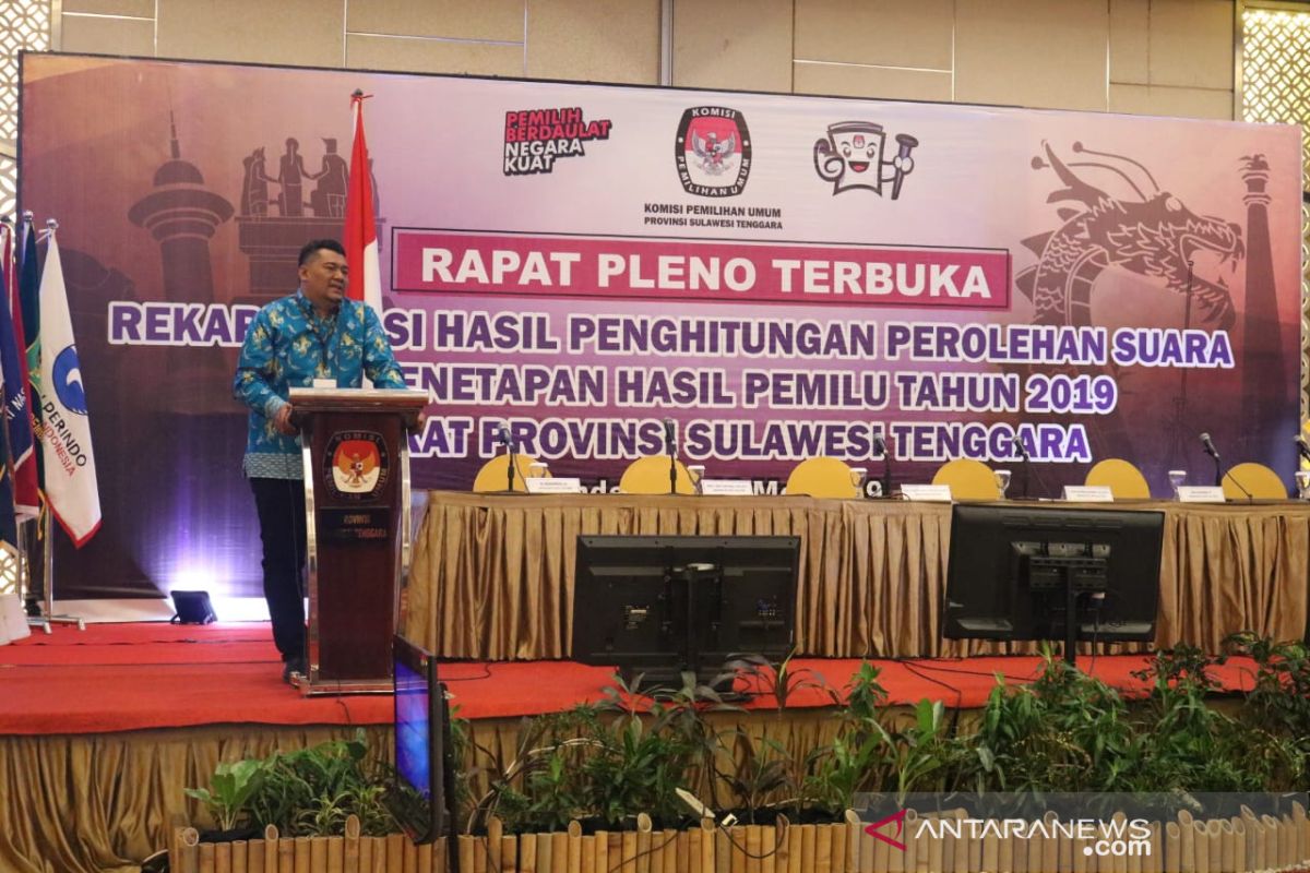 KPU Sultra Pleno Rekapitulasi Perhitungan Pemilu 2019