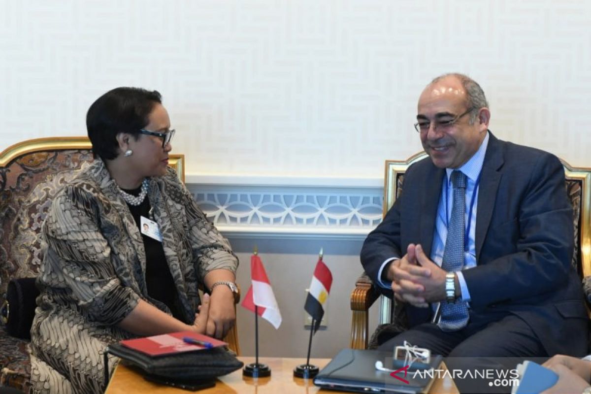 Minister Marsudi, Egyptian official deliberate on situation in Gaza