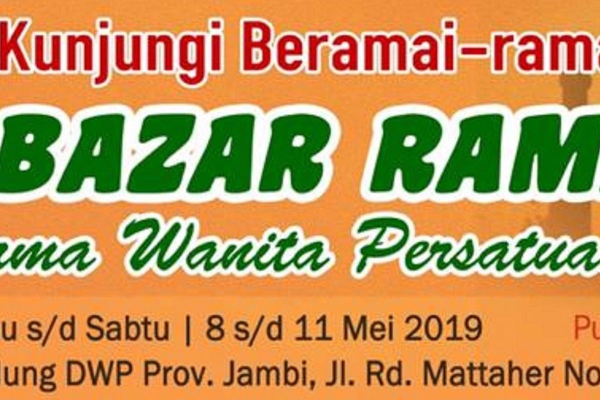 Bazar Ramadhan Dharma Wanita Provinsi Jambi dibuka hari ini