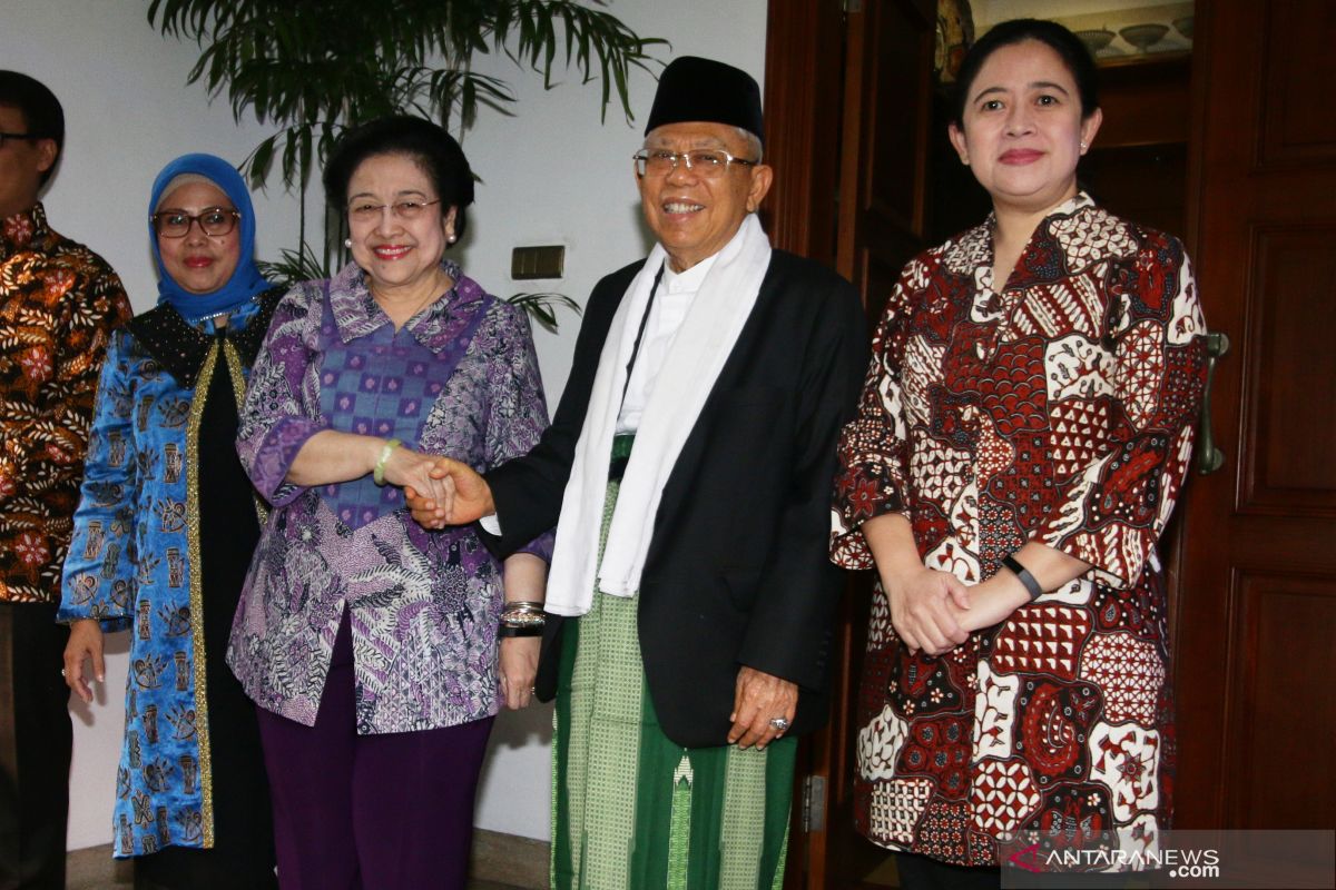 Ma'ruf Amin-Megawati bicarakan hal-hal strategis bangun silaturrahmi