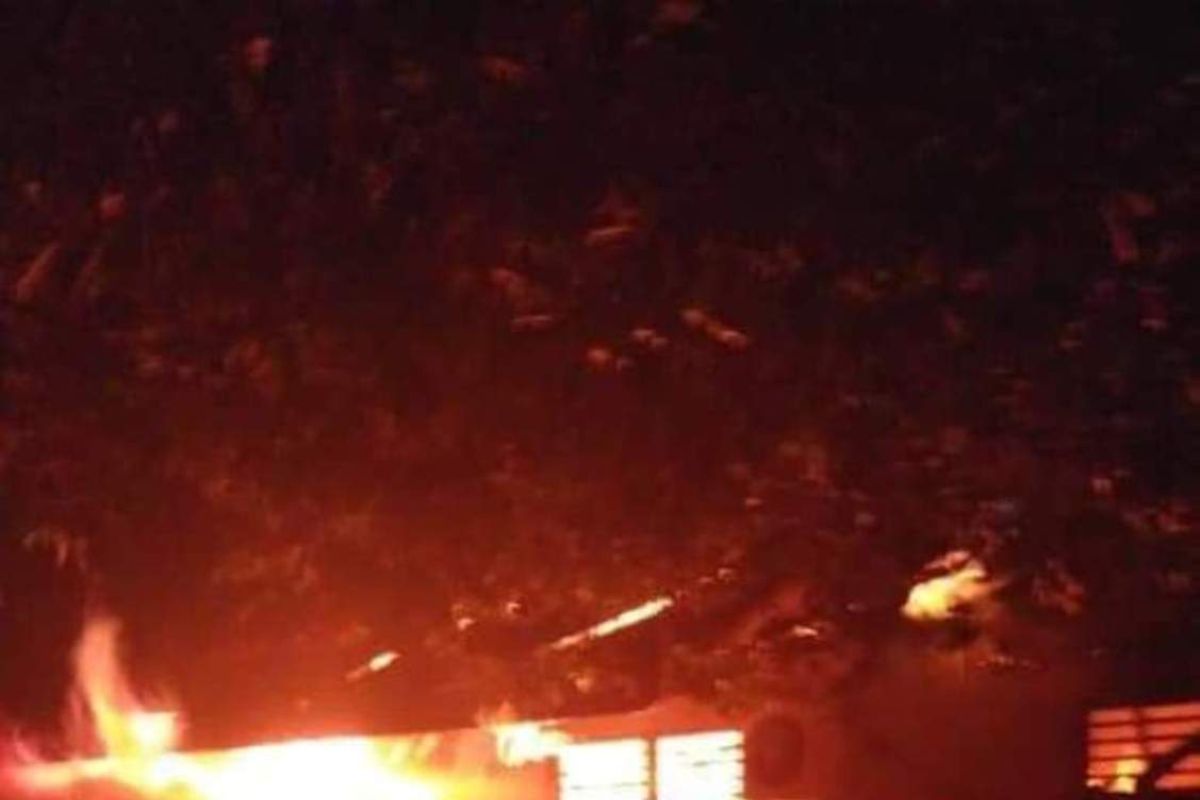 Empat ruangan SMA Persiapan Stabat terbakar akibat sambaran petir