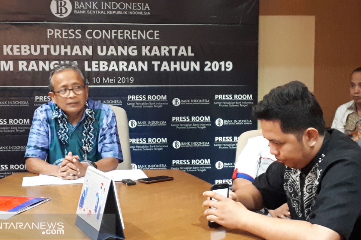 BI siapkan  Rp1,9 triliun uang baru jelang lebaran di Sulteng