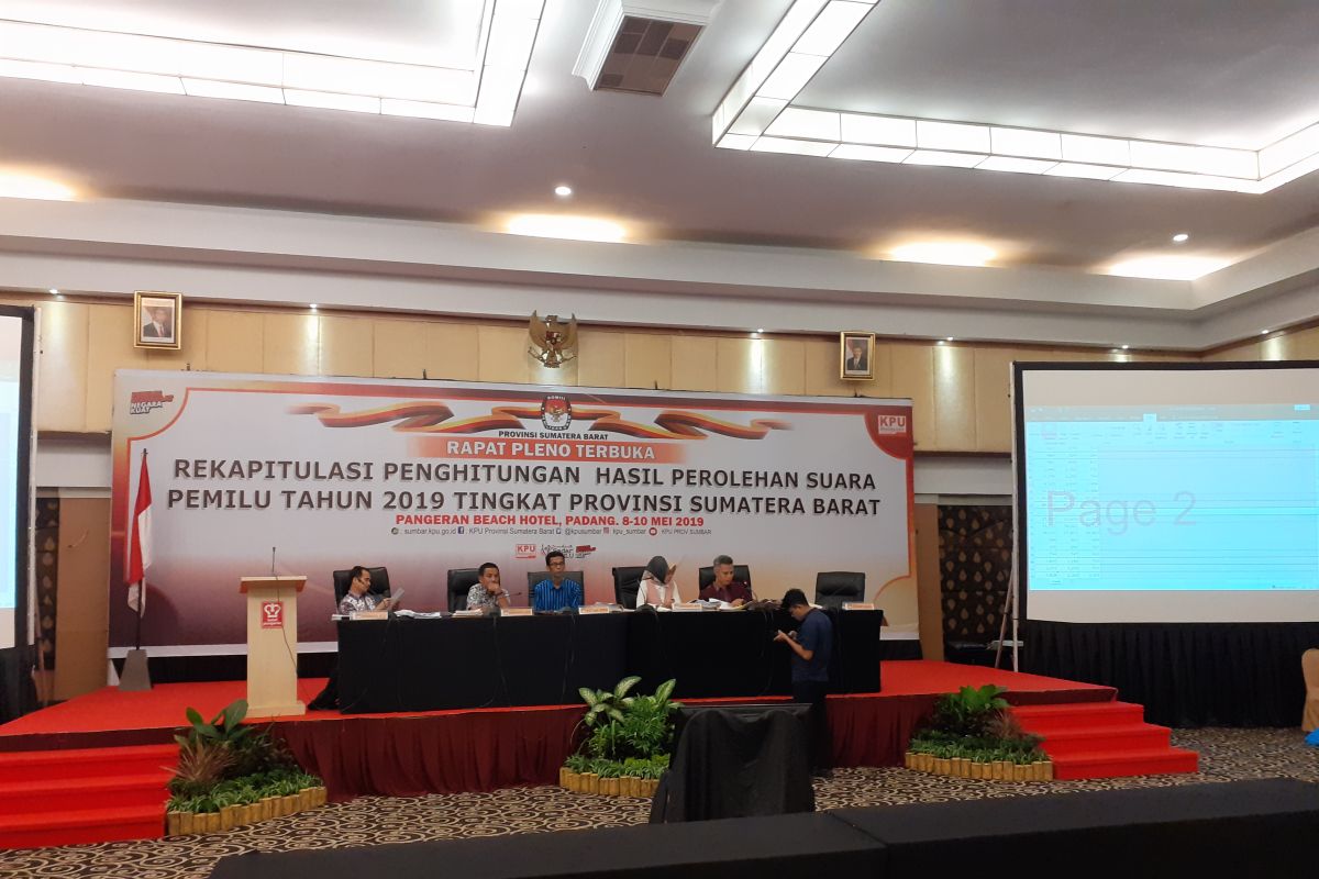 KPU Sumatera Barat rampungkan rekapitulasi suara Pemilu 2019