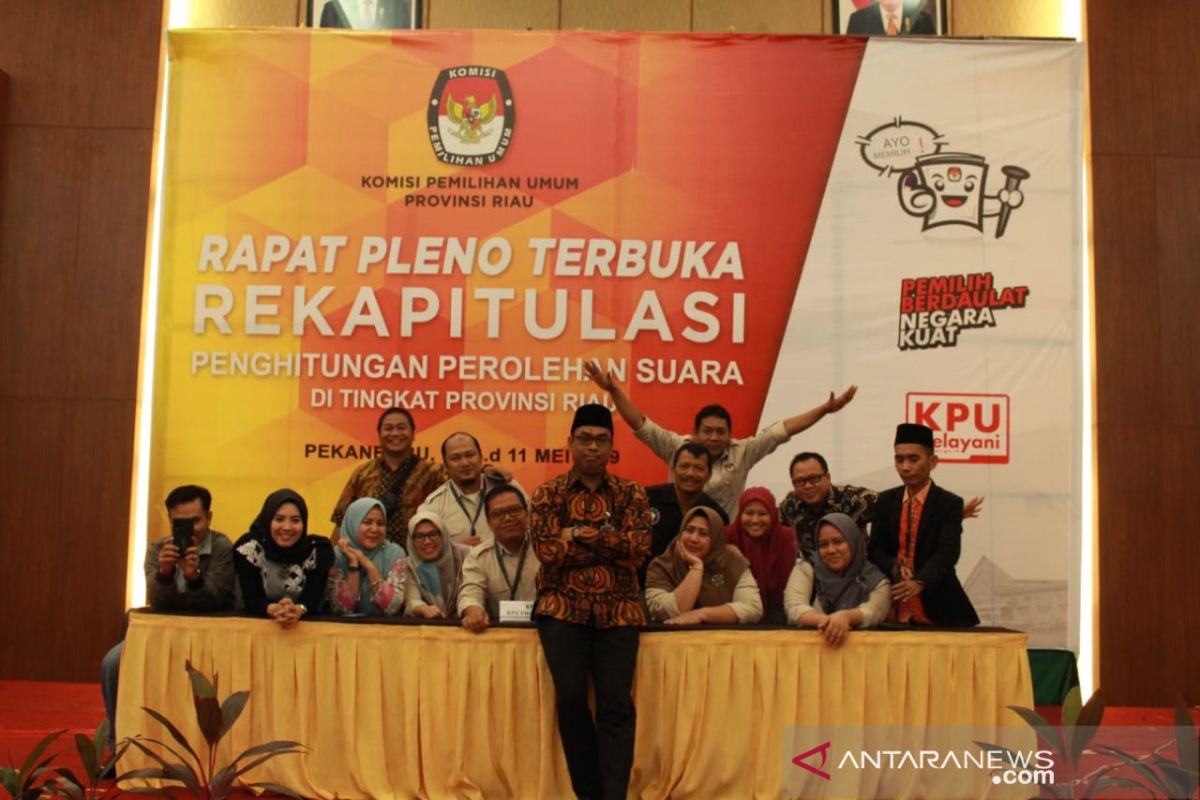 KPU Riau tunda penetapan rekapitulasi perolehan Pemilu 2019 terganjal Bengkalis