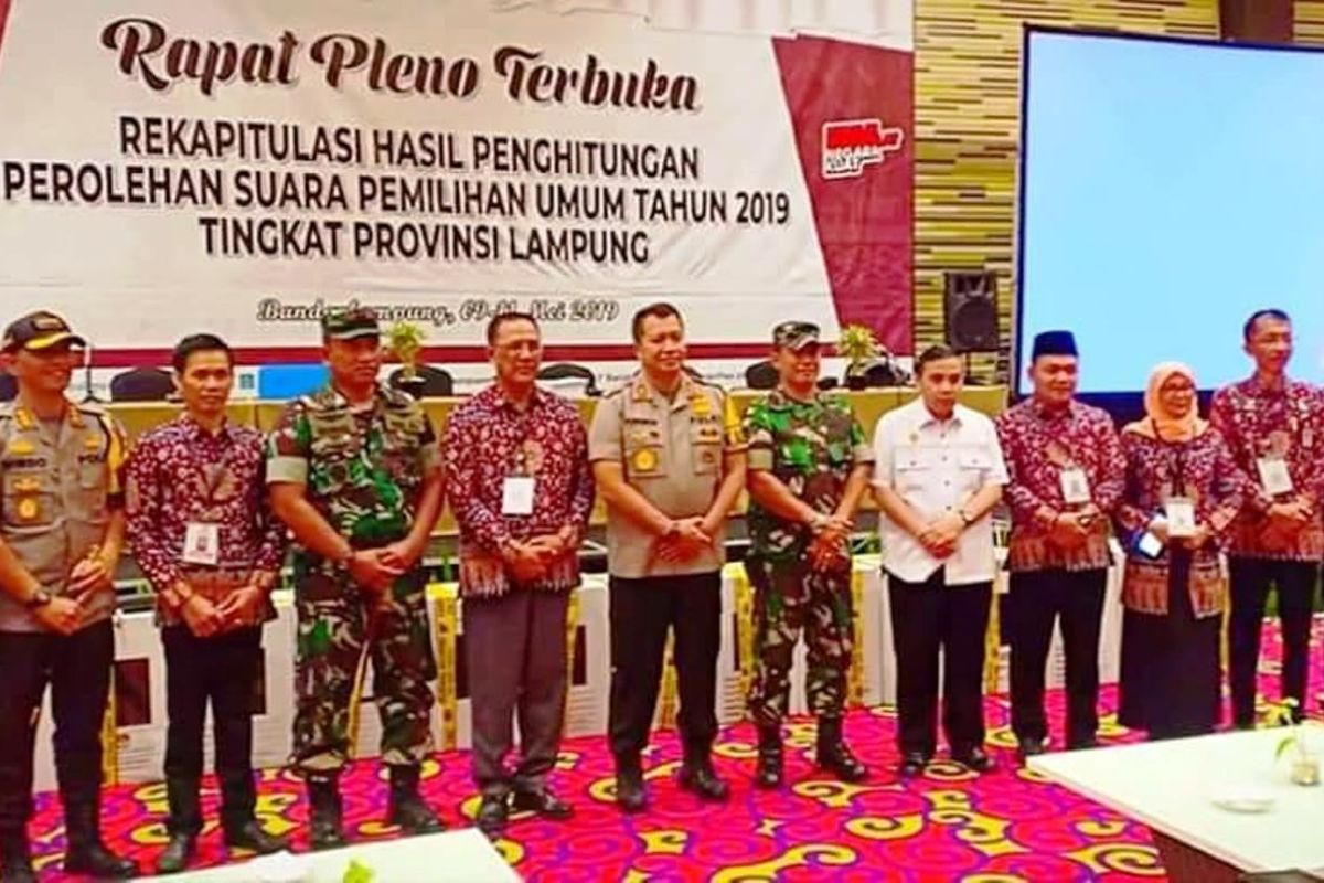 Rekapitulasi hasil Pemilu 2019 di Lampung rampung