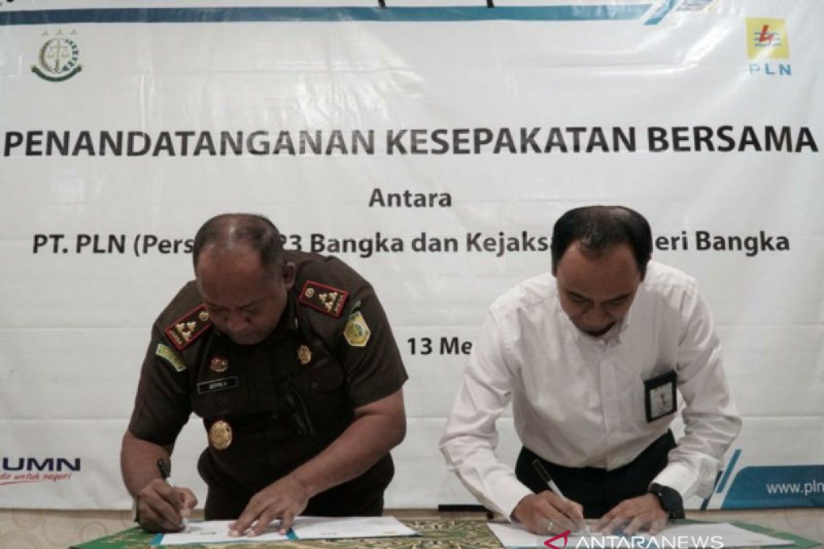 Perkuat koordinasi, PLN UP3 Bangka tandatangani MoU dengan Kejari Bangka