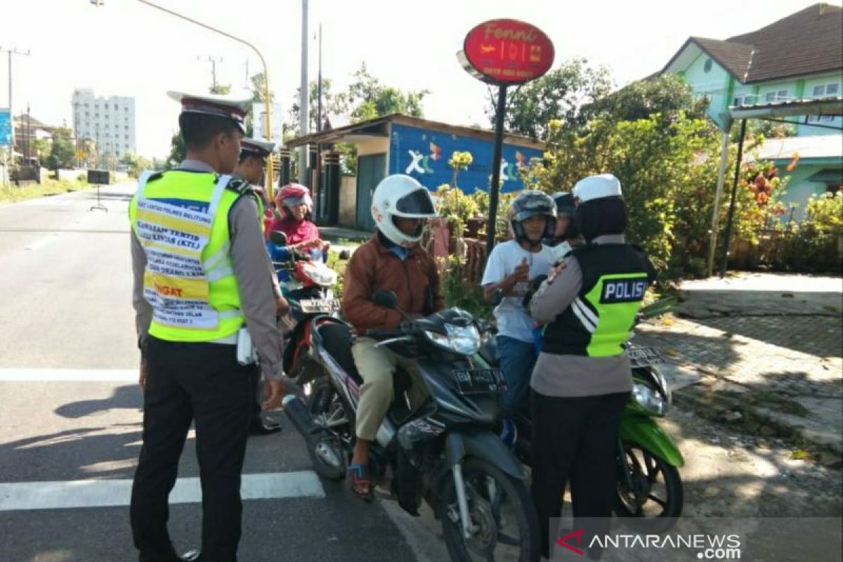Satlantas Polres Belitung keluarkan 166 surat tilang