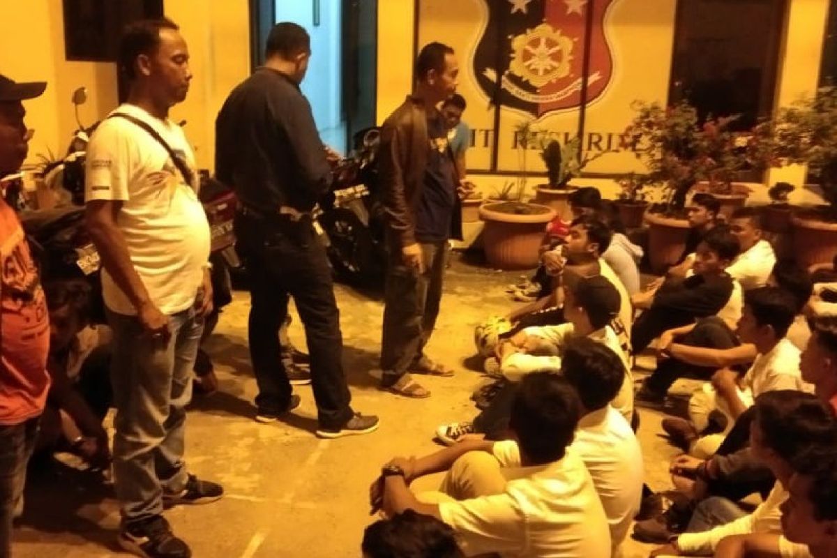 Polrestabes Medan amankan sepuluh anggota geng motor