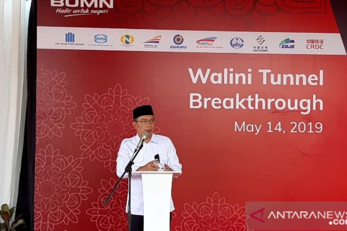 Kereta cepat memungkinkan pembangunan kota baru Walini, kata Ridwan Kamil