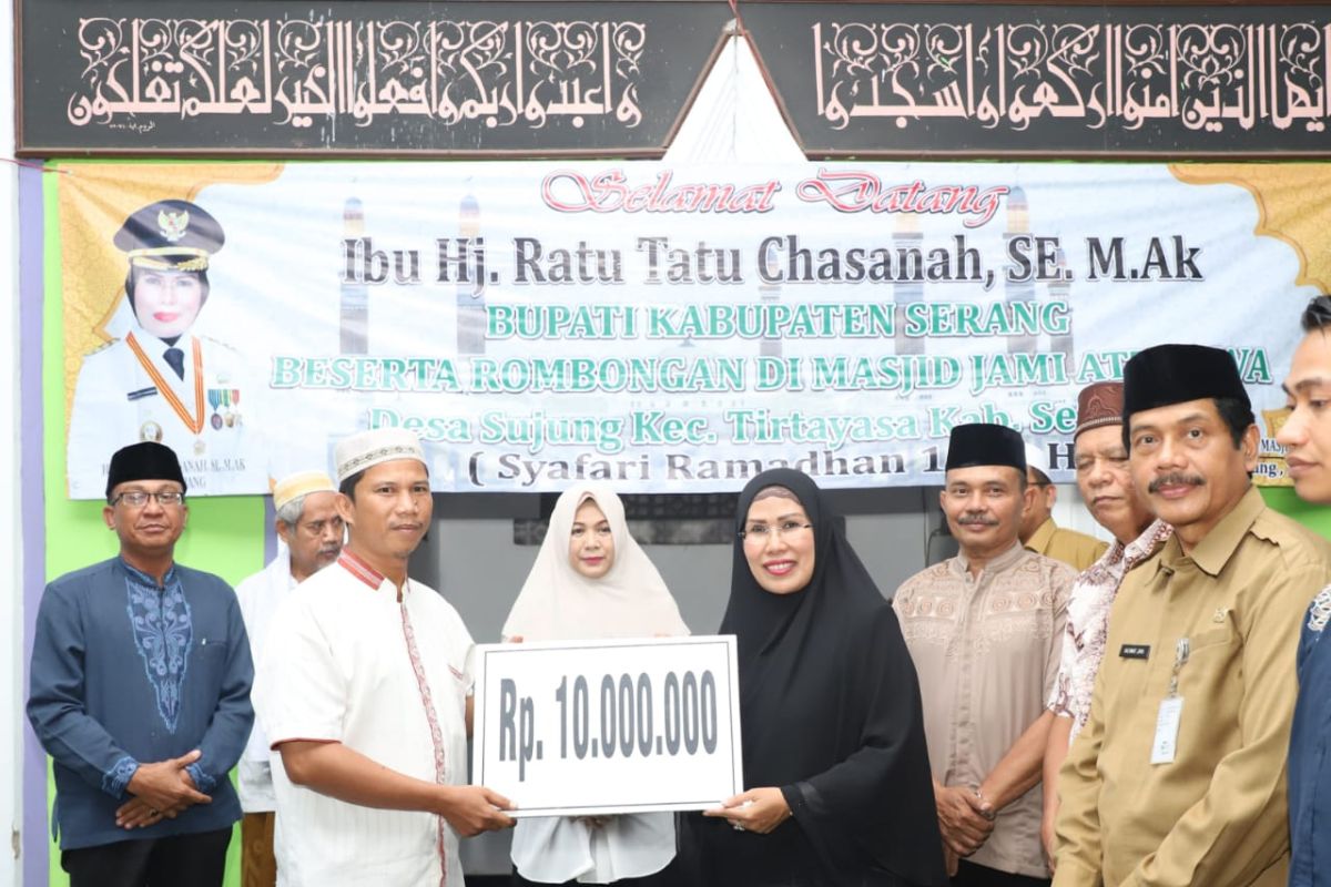 Bupati Serang sampaikan progres pembangunan pada safari Ramadhan