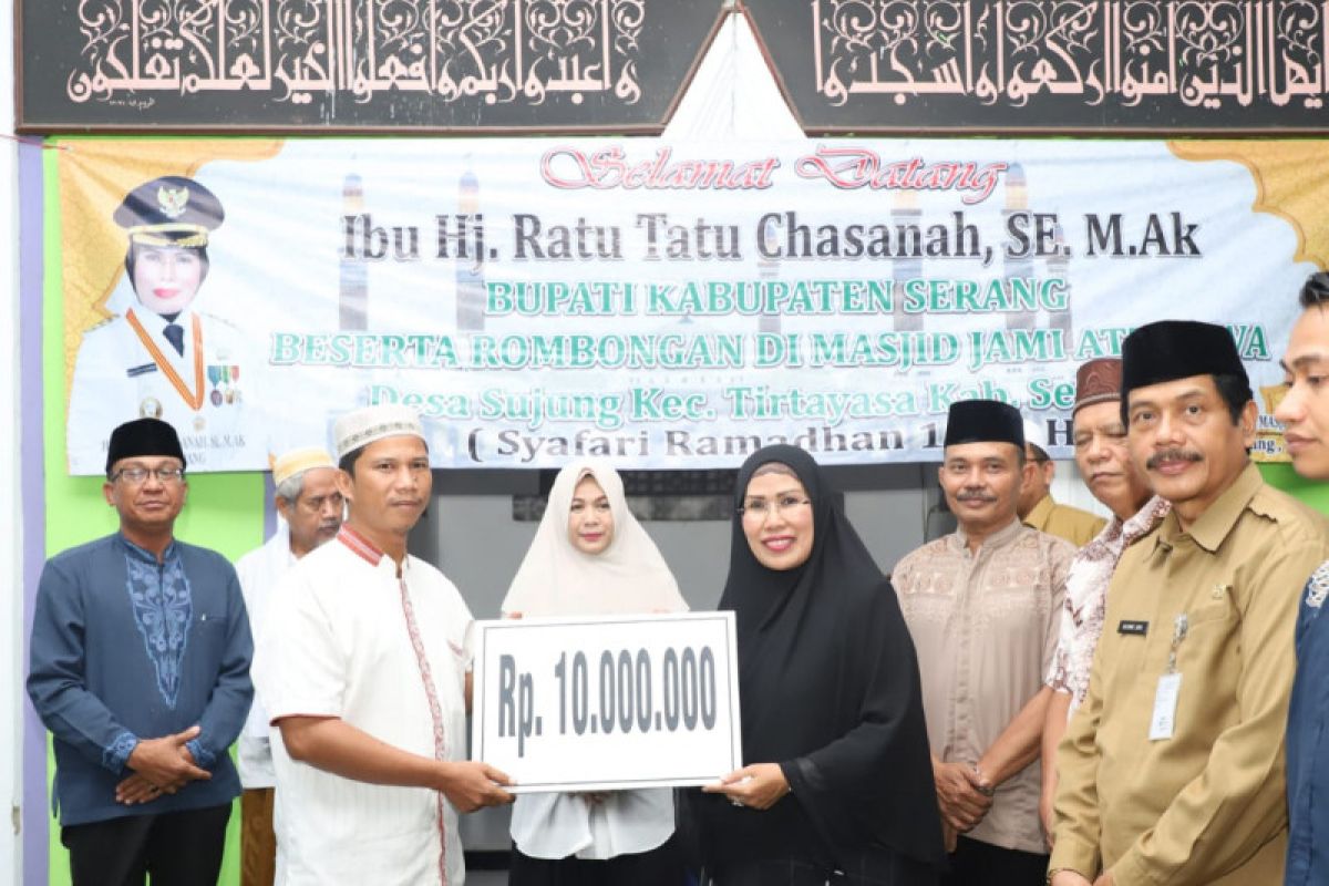 Bupati Serang sampaikan progres pembangunan pada safari Ramadhan