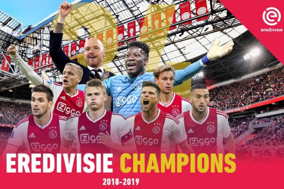 Ajax pastikan gelar juara ke-34 Liga Belanda setelah kalahkan De Graafschap