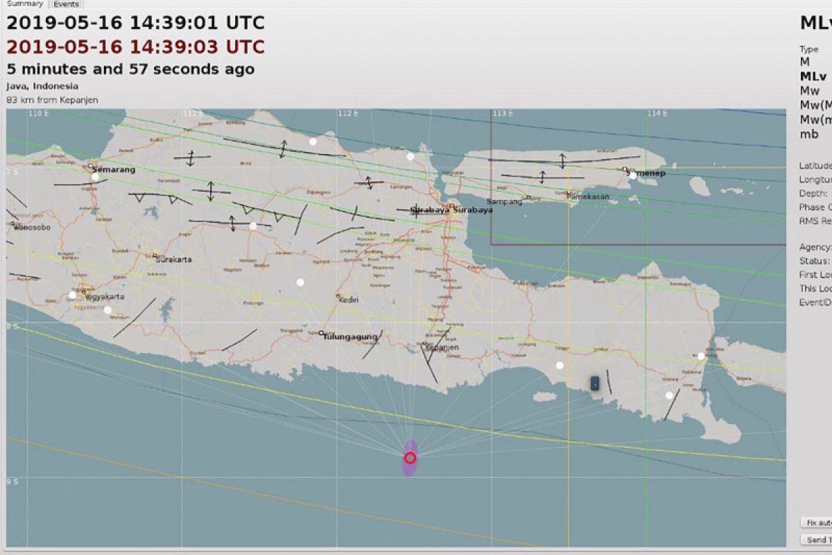 Gempa 4,9 SR Kabupaten Malang tidak berpotensi tsunami