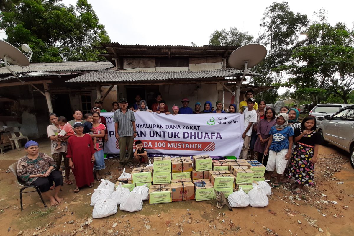 Bank Muamalat Tanjungpinang salurkan dana zakat pangan dhuafa
