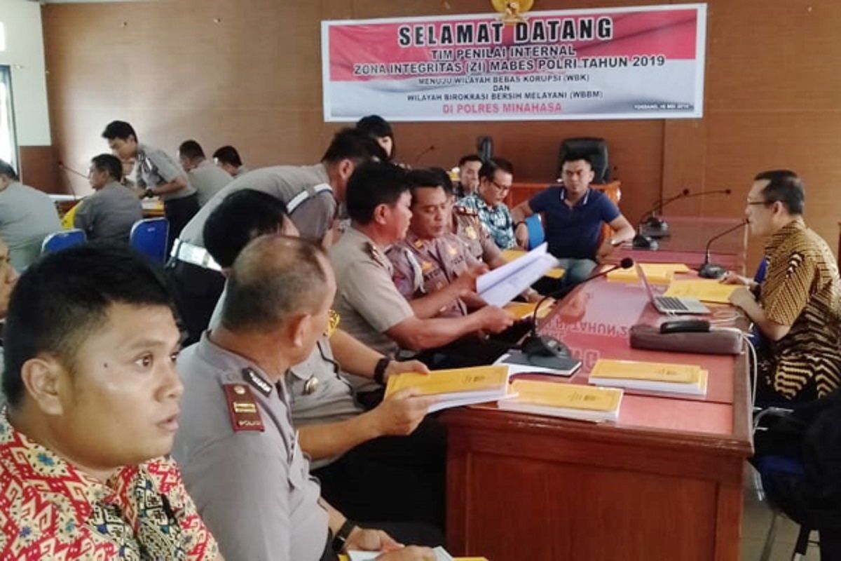 Polres Minahasa dikunjungi  Tim penilai zona integritas Mabes Polri