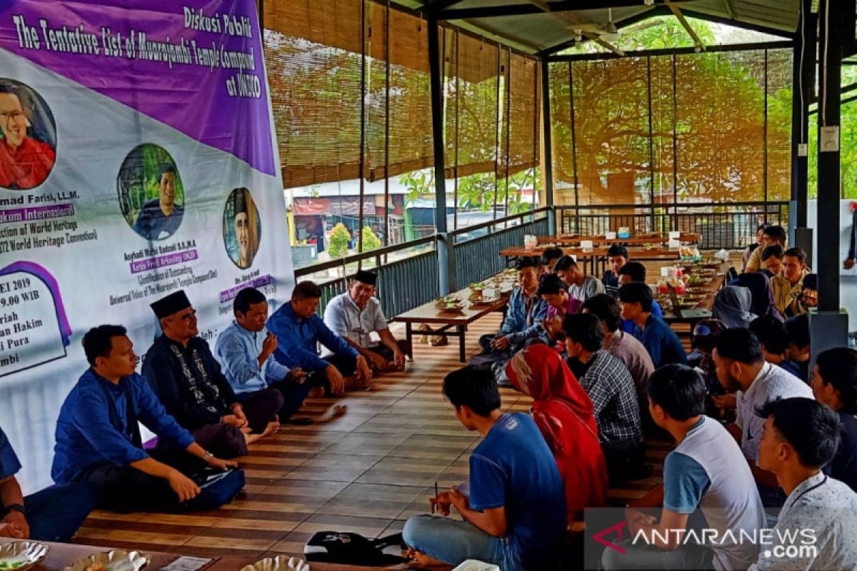 Diskusi mahasiswa arkeologi Unja kupas  pengembangan Candi Muara Jambi