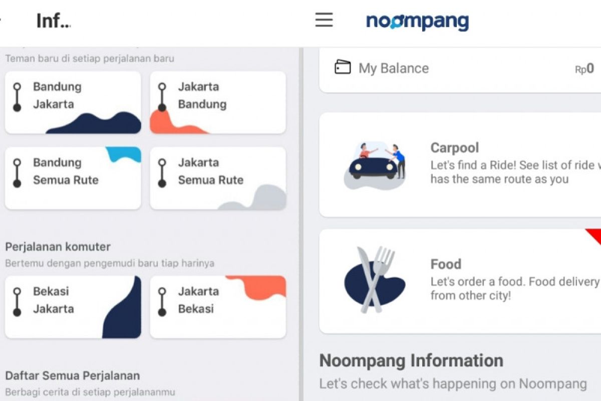 Ini dia, Noompang, aplikasi cari tebengan bisa untuk mudik jarak dekat