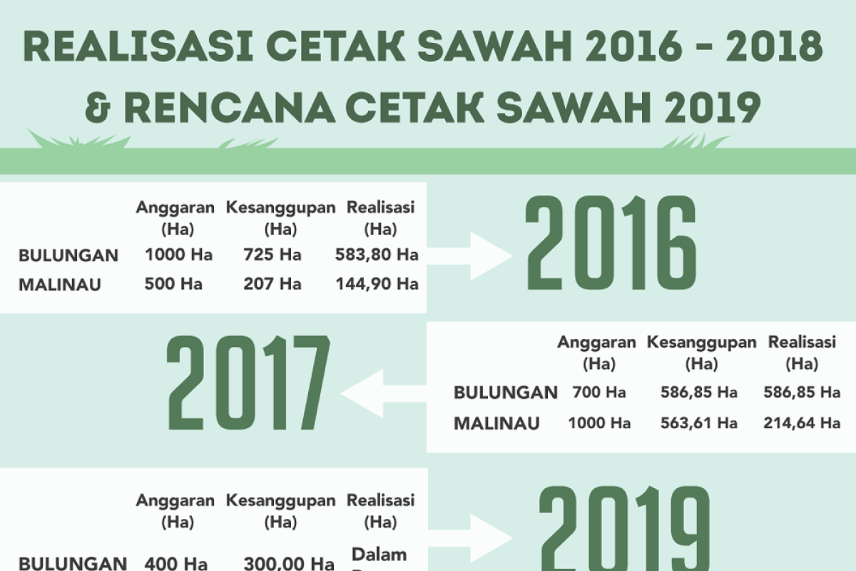 Kerja Sama dengan TNI, 300 Ha Sawah Dicetak Tahun ini