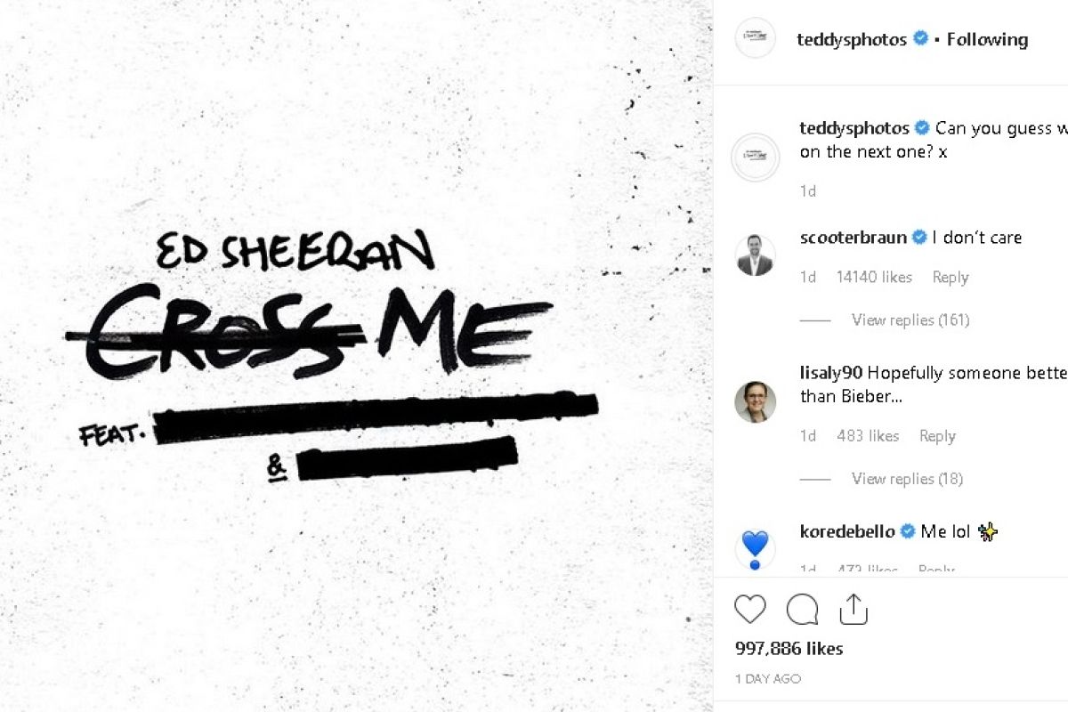 Es Sheeran bocorkan kolaborasi dengan dua musisi "misterius"