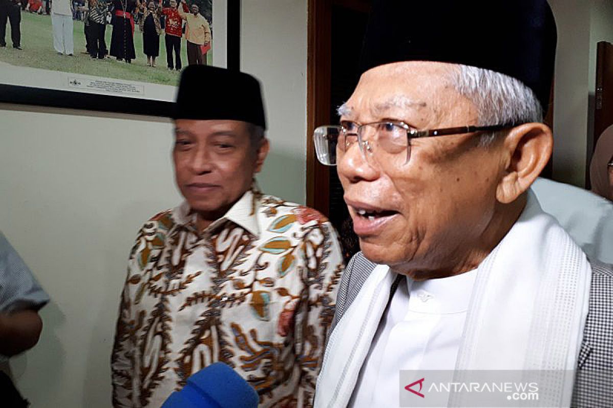 Ma'ruf Amin ajak Prabowo-Sandi bangun bangsa bersama