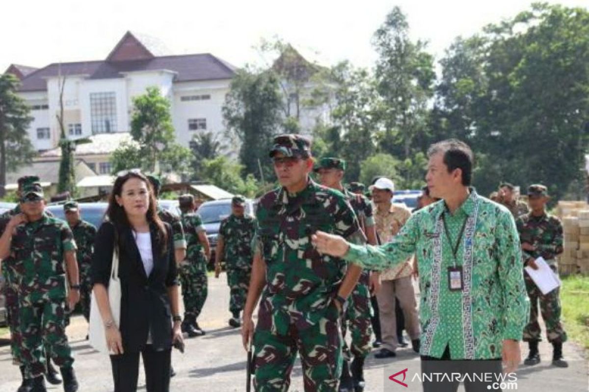 Sekda Babel tinjau pembangunan gedung Makorem 046/Gaya