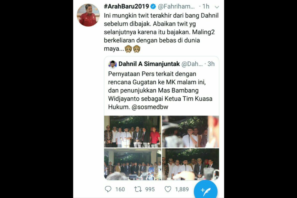 Lakukan hal ini jika akun Twitter diretas