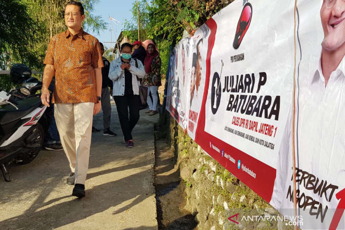 Juliari Batubara cek pembangunan infrastruktur bersumber CSR BUMN