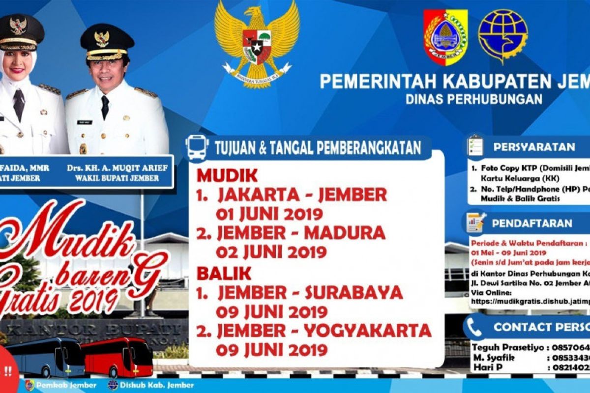 Pemkab Jember sediakan 10 bus mudik dan balik gratis