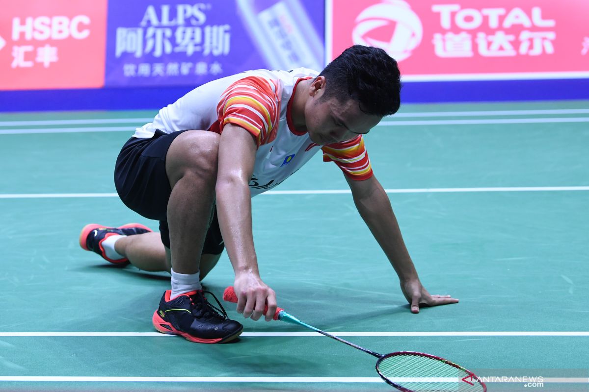 Ginting akui belum mampu jebol pertahanan Momota