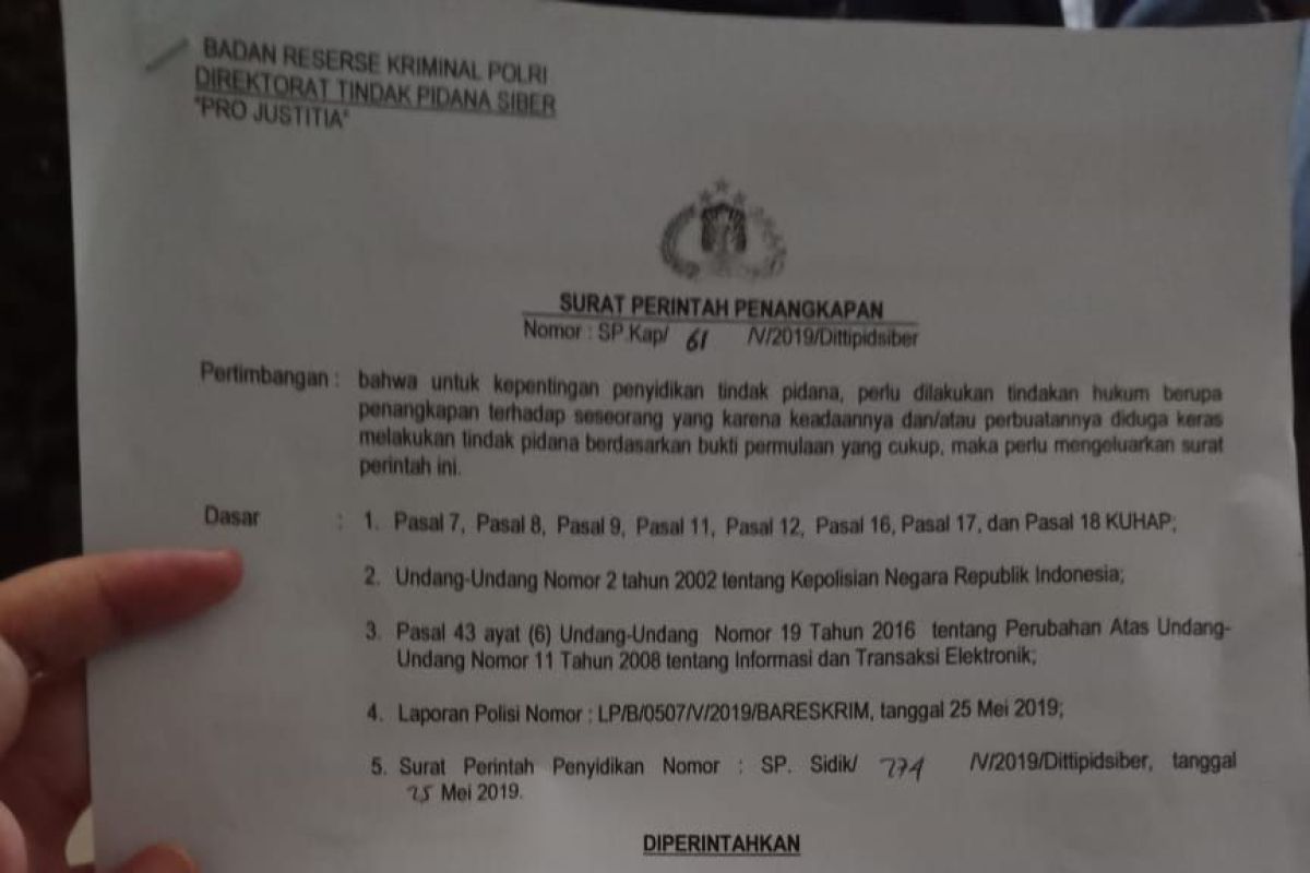 Polisi benarkan penangkapan Mustofa terkait cuitan onar