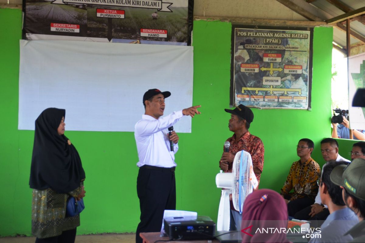 Mentan tinjau lokasi program Serasi  Desa Barambai