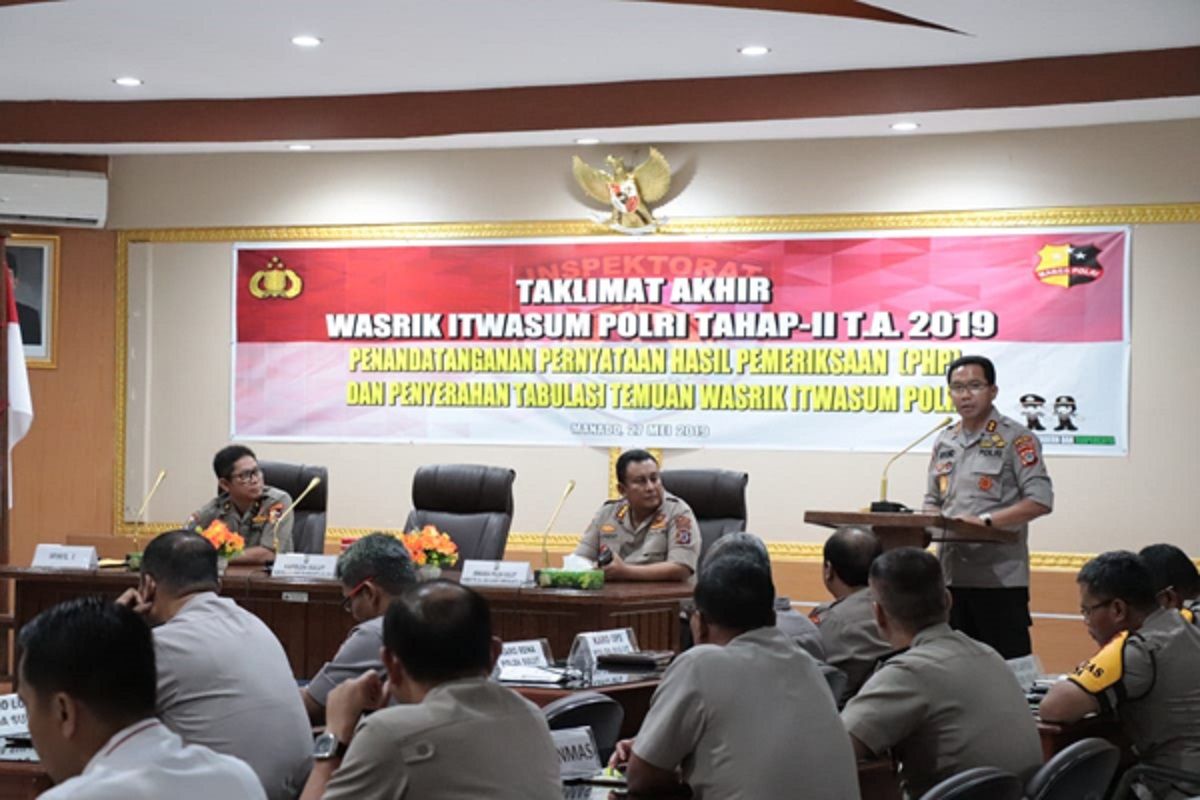 Wasrik Itwasum tahap II di Polda Sulawesi Utara berakhir