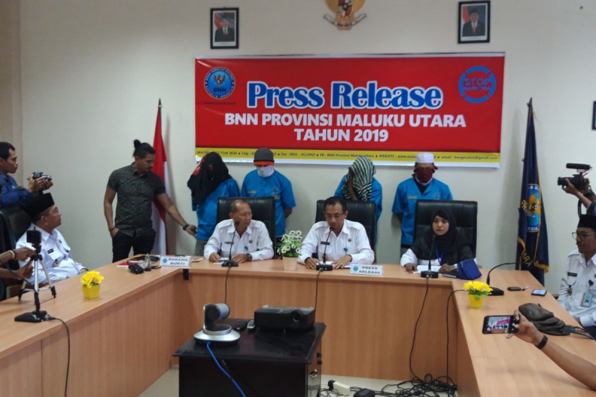 BNN Malut tangkap empat bandar narkoba jaringan Ternate-Makassar