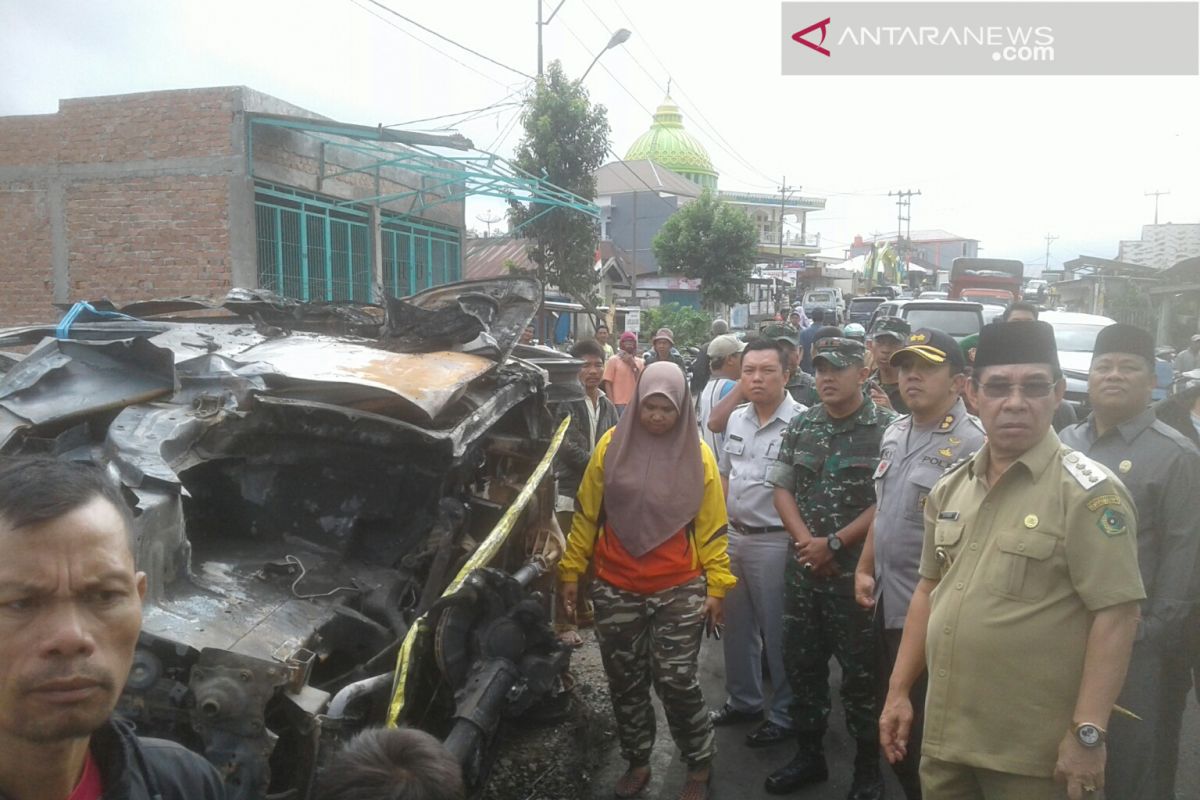 Dua korban mobil terbakar diketahui warga Kota Lubuklinggau