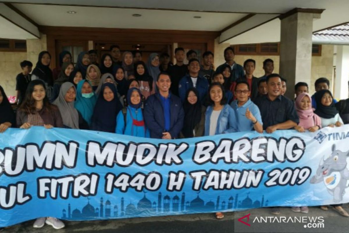 PT Timah berangkatkan 1.200 mahasiswa mudik bareng BUMN