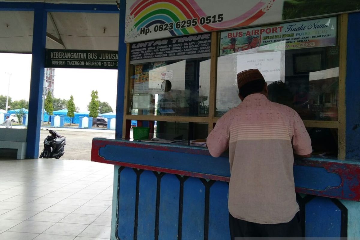 Pesanan tiket bus belum melonjak di  Lhokseumawe