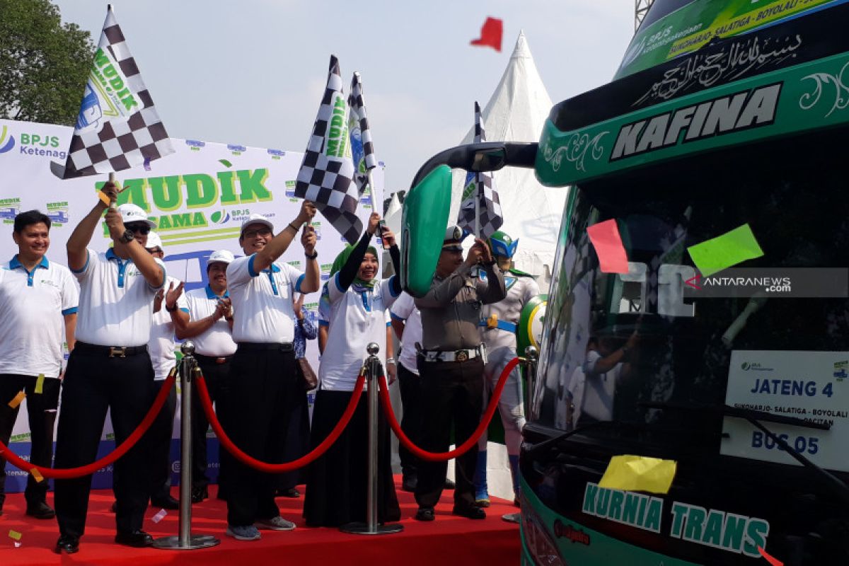 Mudik gratis bagi pekerja wujud BPJS-TK ucapkan terima kasih