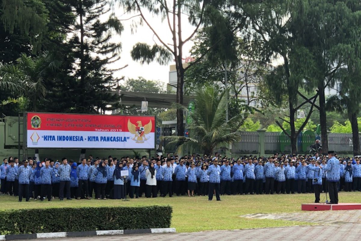 Puluhan ASN luar daerah ikuti upacara Pancasila di Yogyakarta