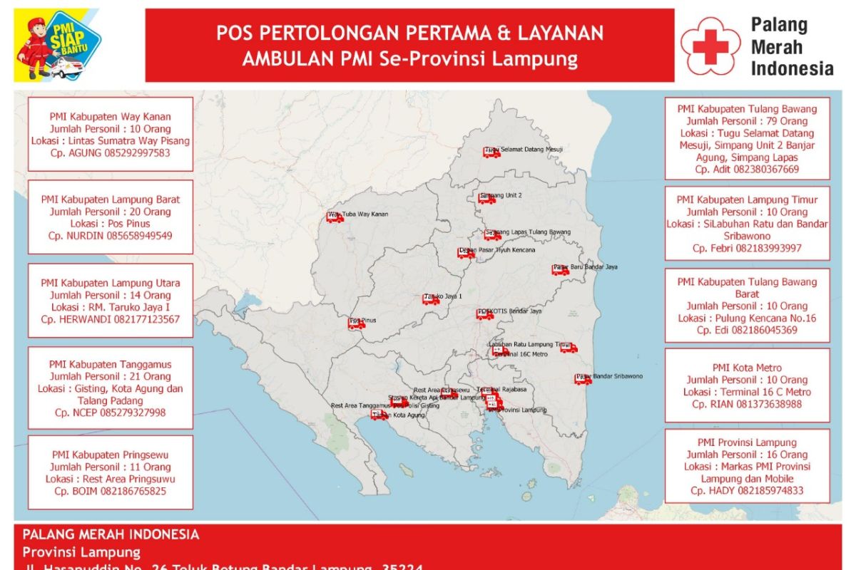 PMI Waykanan siagakan 10 personil bantu amankan arus mudik 2019