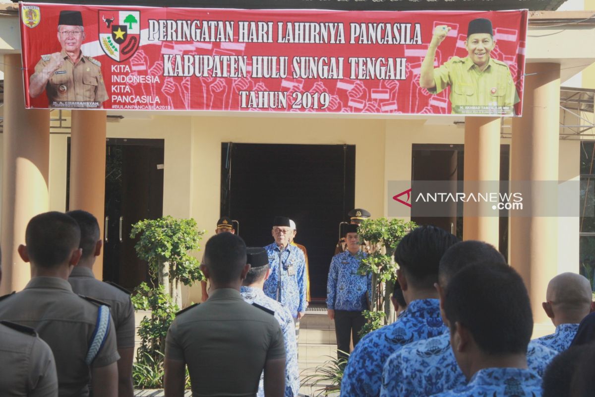 ASN Pemkab HST semangat peringati Hari Lahir Pancasila