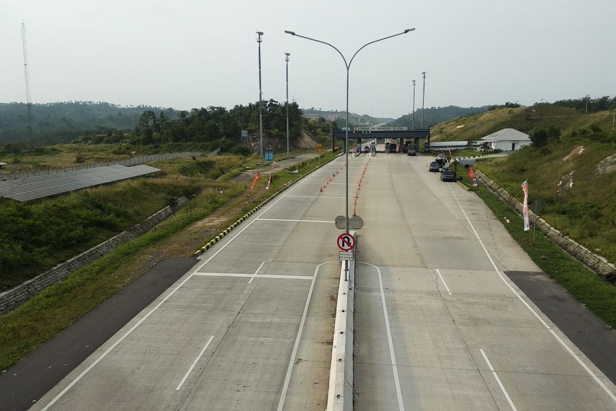 Gerbang Tol Bakauheni Lampung Selatan sepi kendaraan