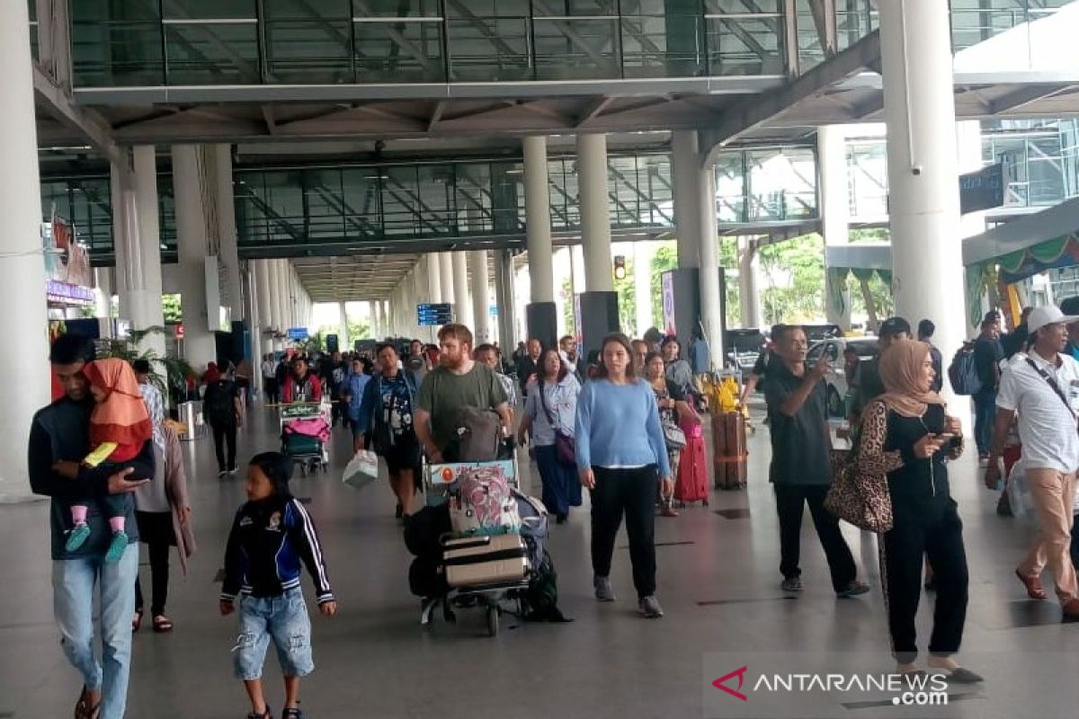 Kedatangan domestik di Bandara Kualanamu hanya 18 pesawat