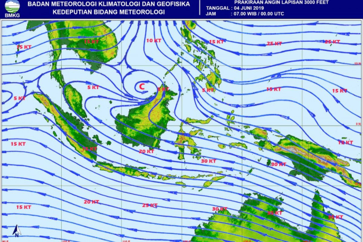 Waspada hujan lebat dan elombang tinggi di sejumlah perairan Indonesia