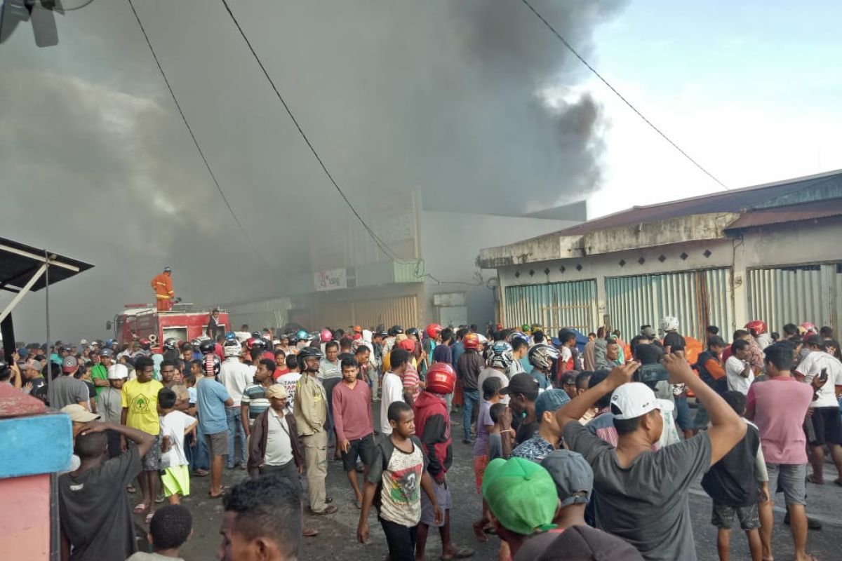 Polisi: Kerugian korban kebakaran Pasar Timika capai miliaran rupiah