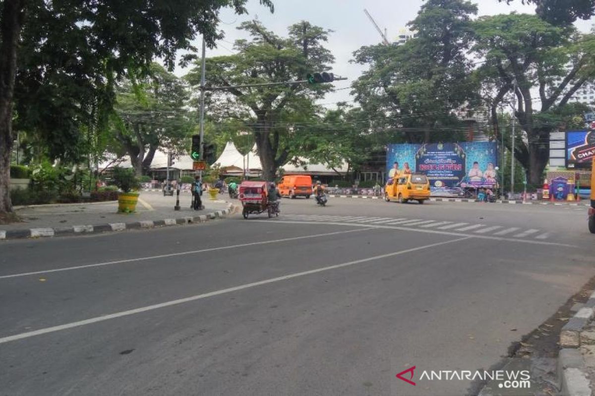 Lalu lintas di kota Medan lengang H-1 Lebaran