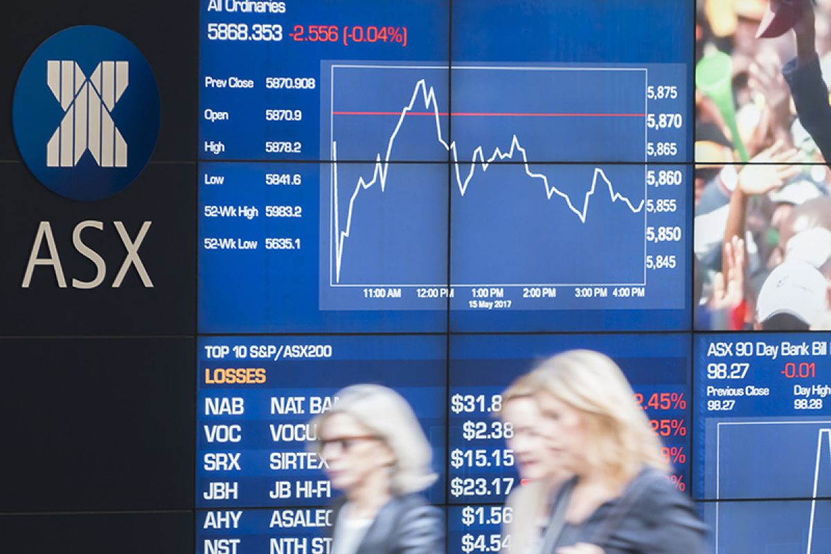 Bursa saham Australia rontok, Indeks ASX 200 ditutup turun 20,30 poin