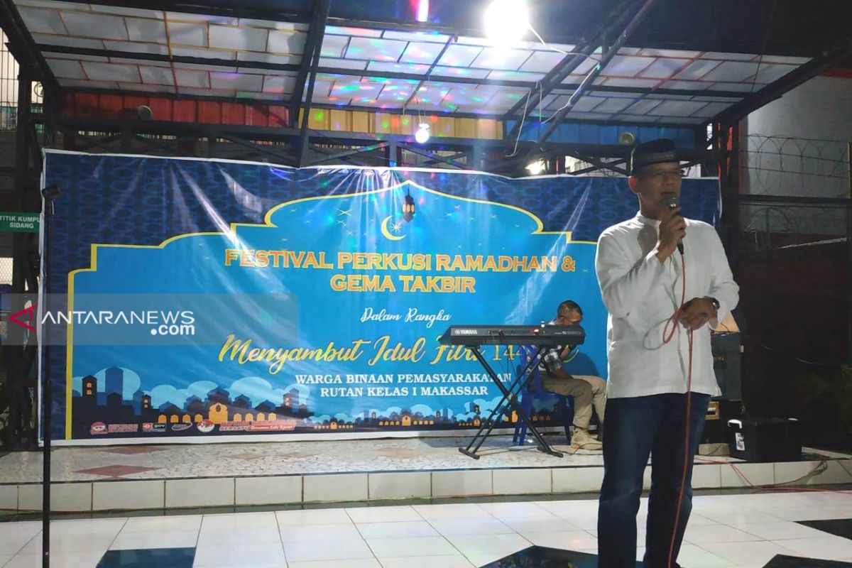 Rutan Klas I Makassar gelar festival perkusi di malam takbiran