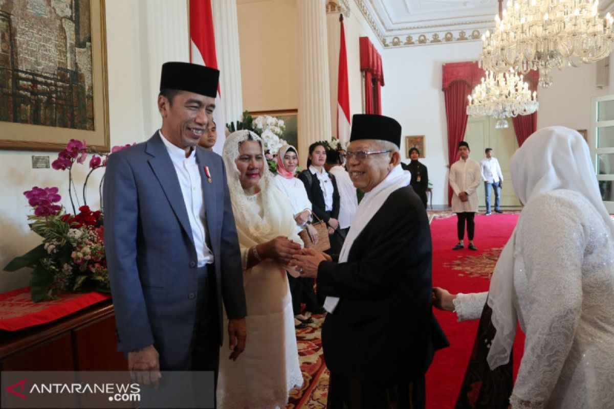 KH Ma'ruf Amin silaturahmi ke Presiden