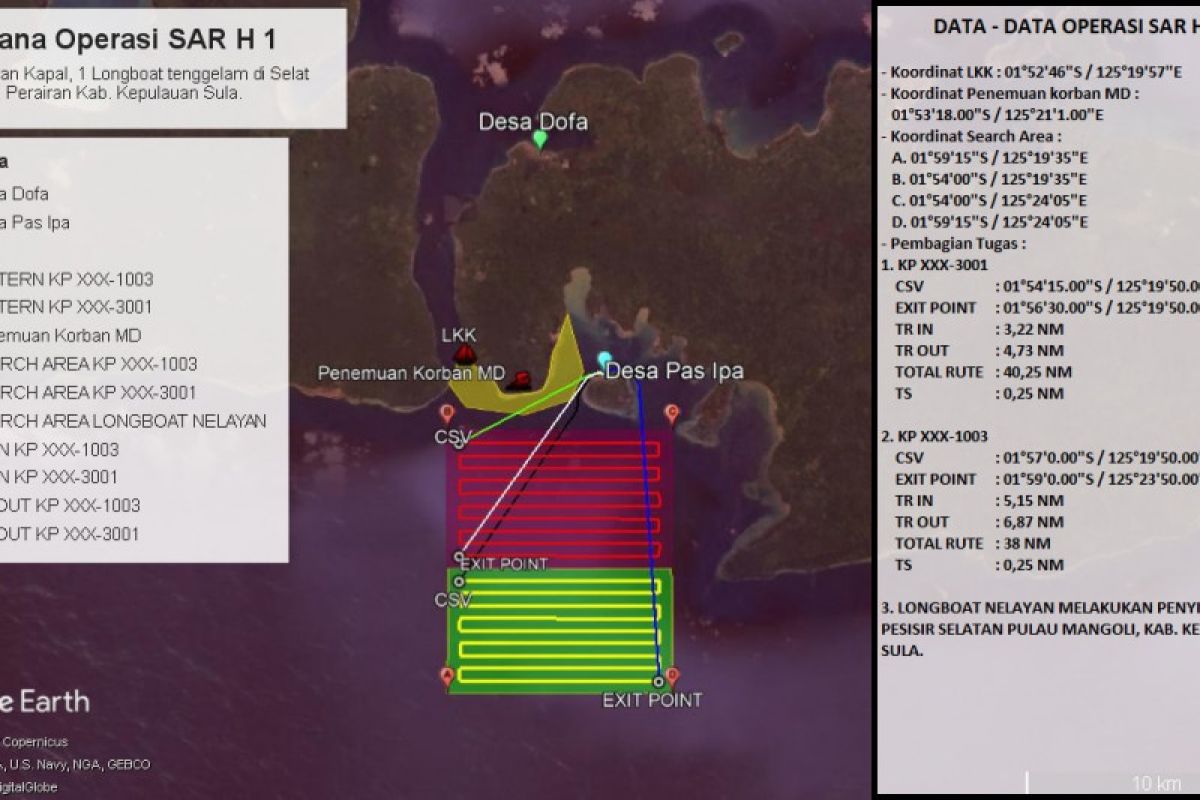 Longboat tenggelam di Selat Capalulu Kepsul