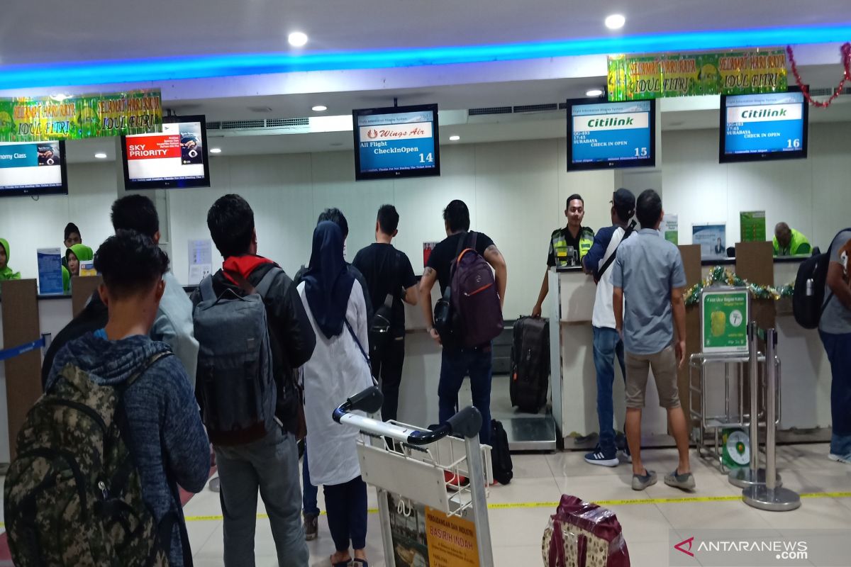 5.093 pemudik Bandara Syamsudin Noor berangkat di hari Lebaran